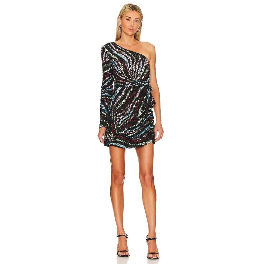 Show Me Your Mumu Shimmy Mini Dress in Starbust Sequins Medium New Womens